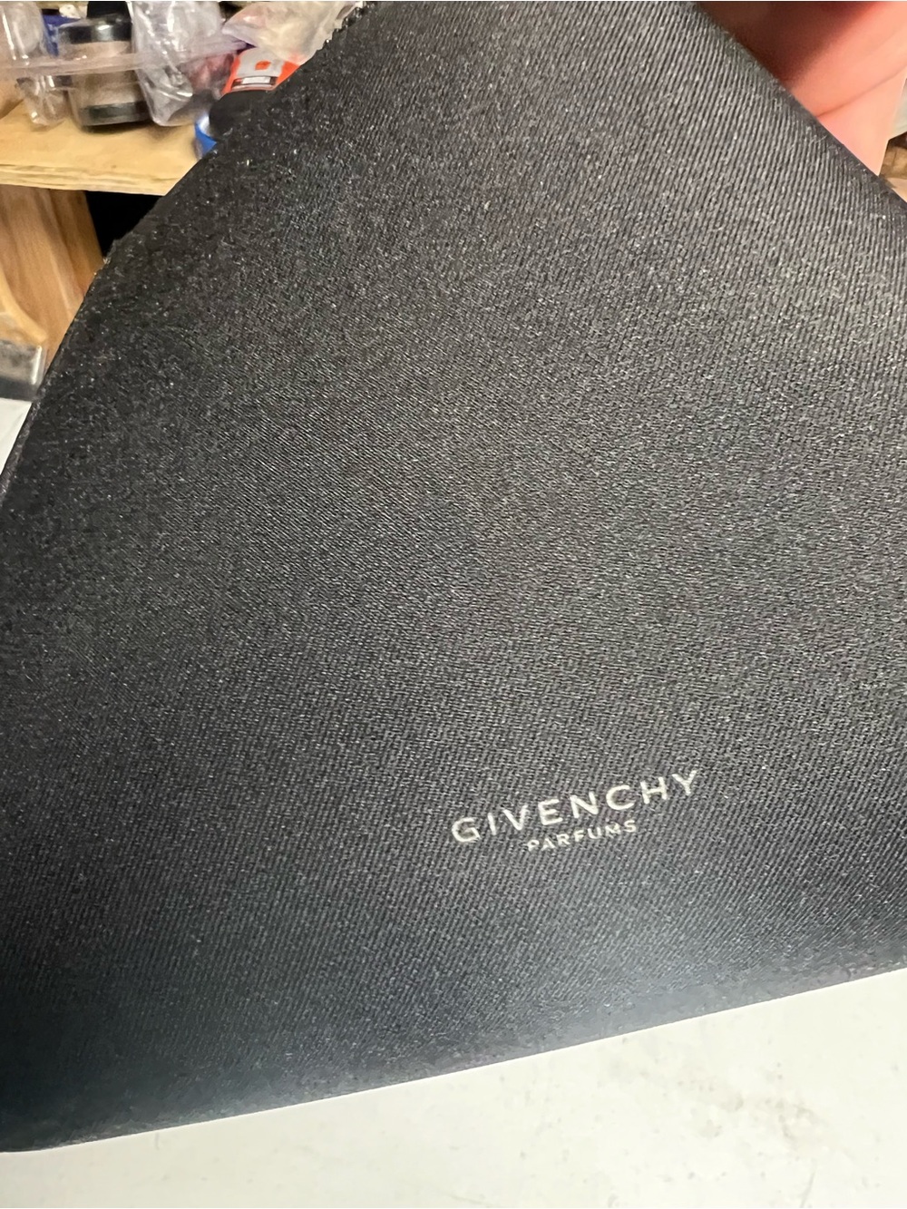 Givenchy Black Textured Parfums Presentation Case with Gold Logo